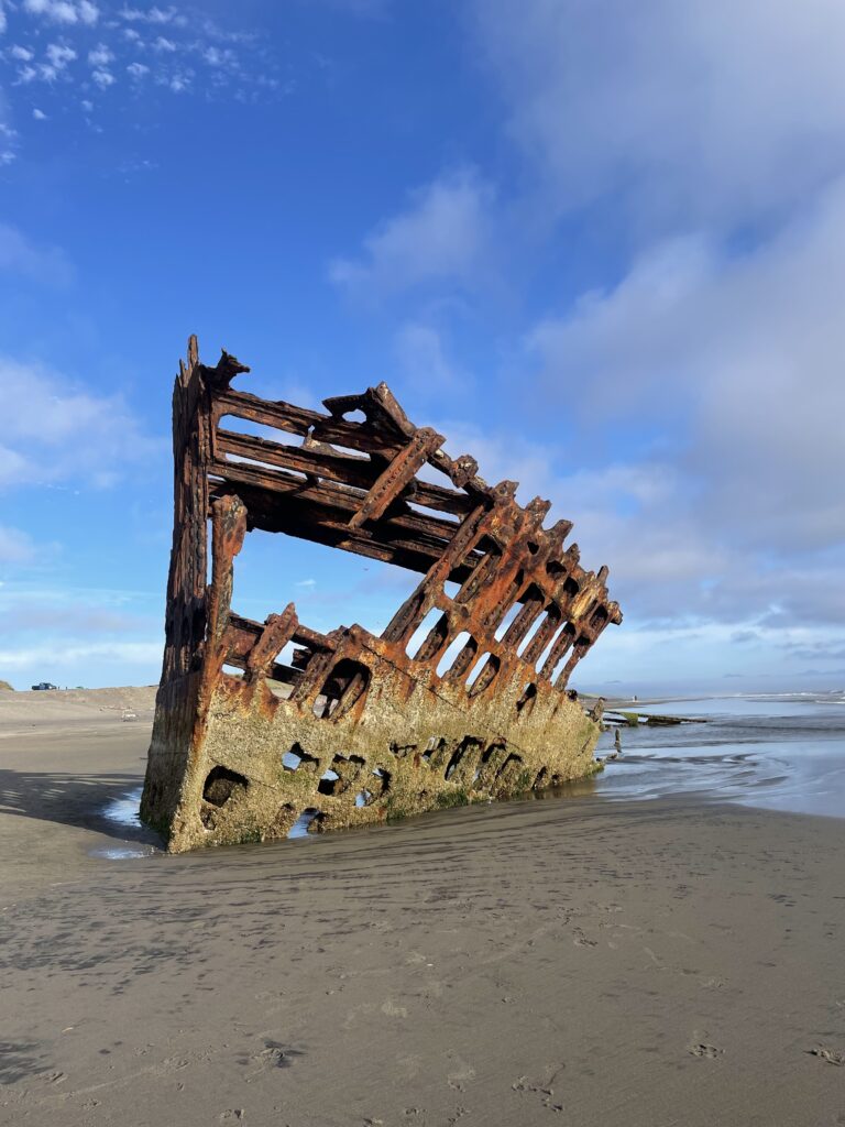 Peter Iredale shipwreck outside of Astoria, Oregon