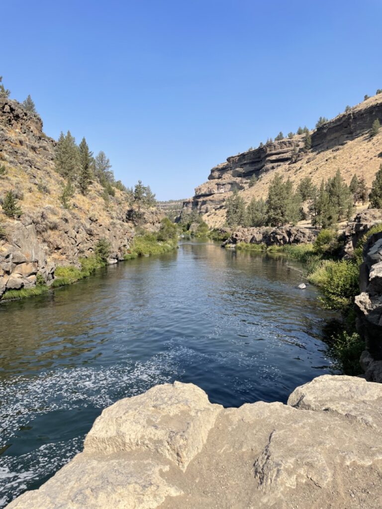 Looking downstream from Steelhead Falls in the Deschutes River Canyon