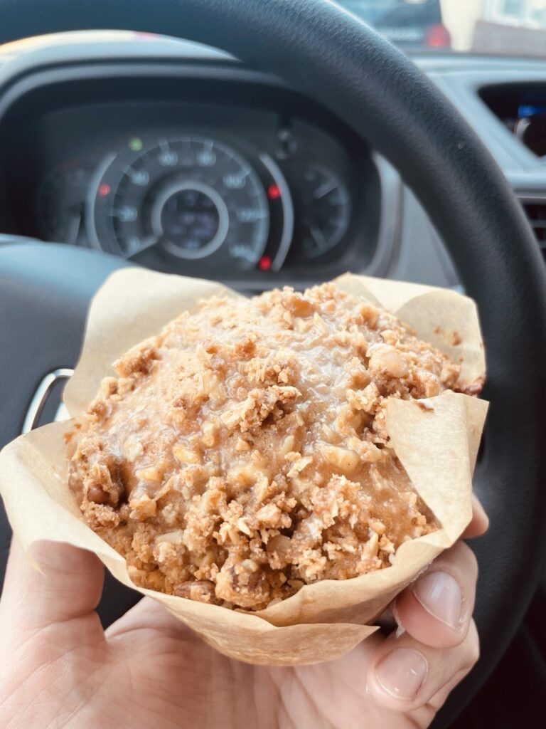 A seasonal apple streusel muffin from Sisters Bakery in Sisters, Oregon