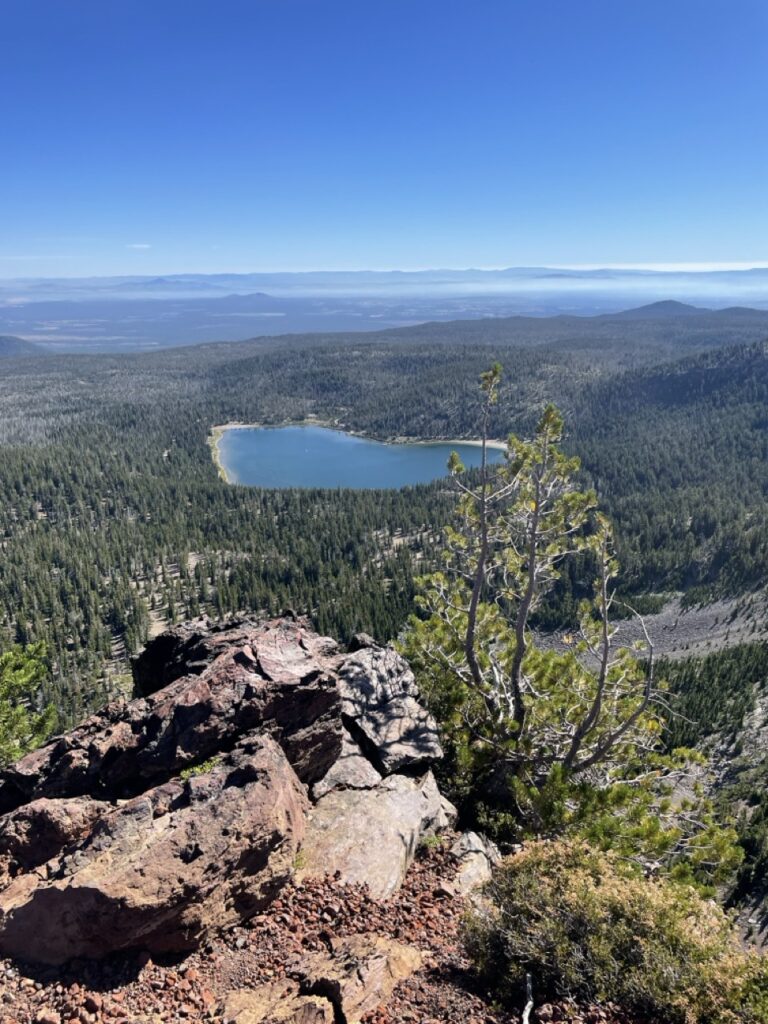 View back to Three Creek Lake from the Tam McArthur Rim Trail near Bend