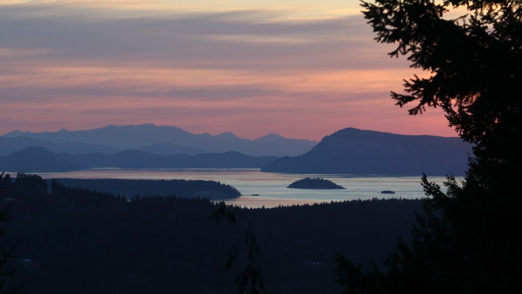 Sunset on Orcas Island, San Juan Islands, Washington