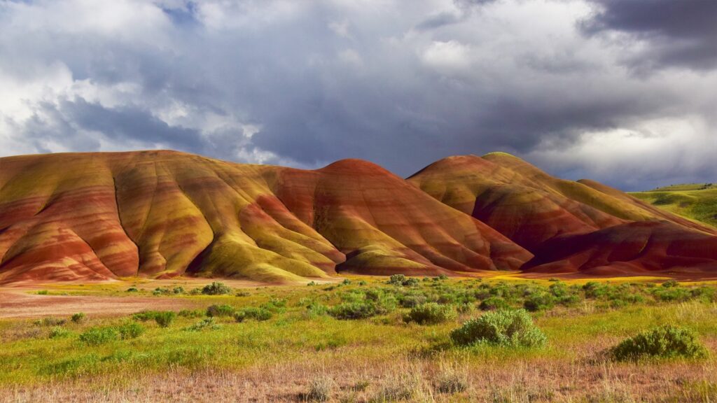 Spring storm over Painted Hills